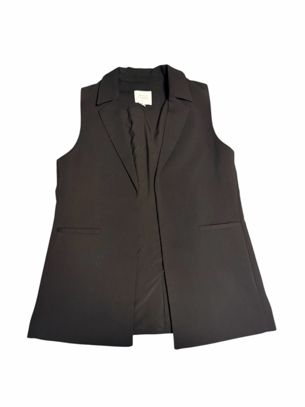 Maison d'Amélie Black Garment Label Jacket/Vest